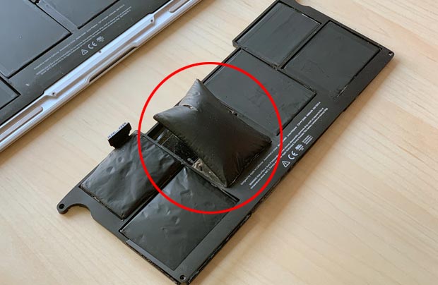 macbook pil şişmesi